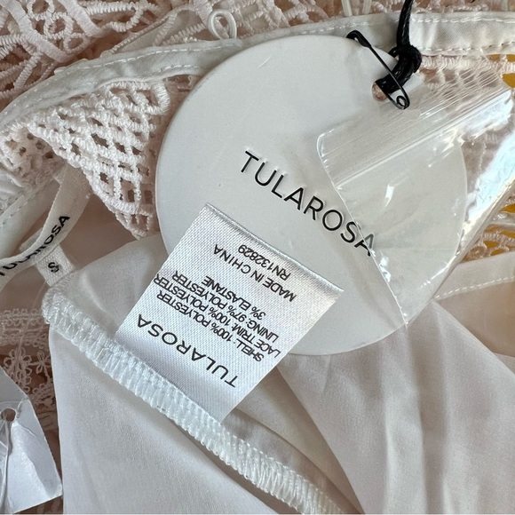 NWT Tularosa Matilda Lace Dress Luster Small Nude Floral Eyelet Embroidered - Picture 9 of 10